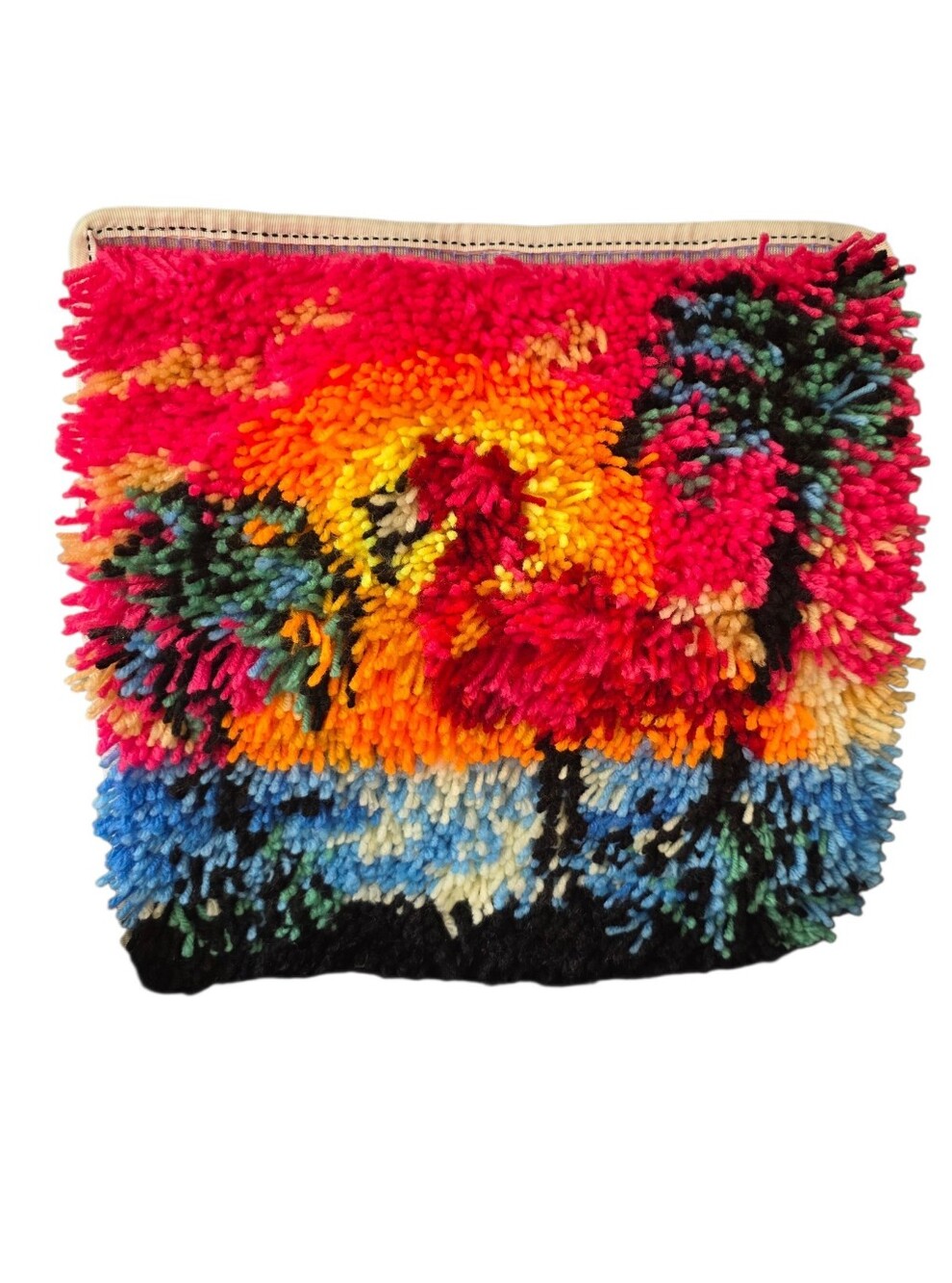 Colorful Shag Throw Cover - Multi